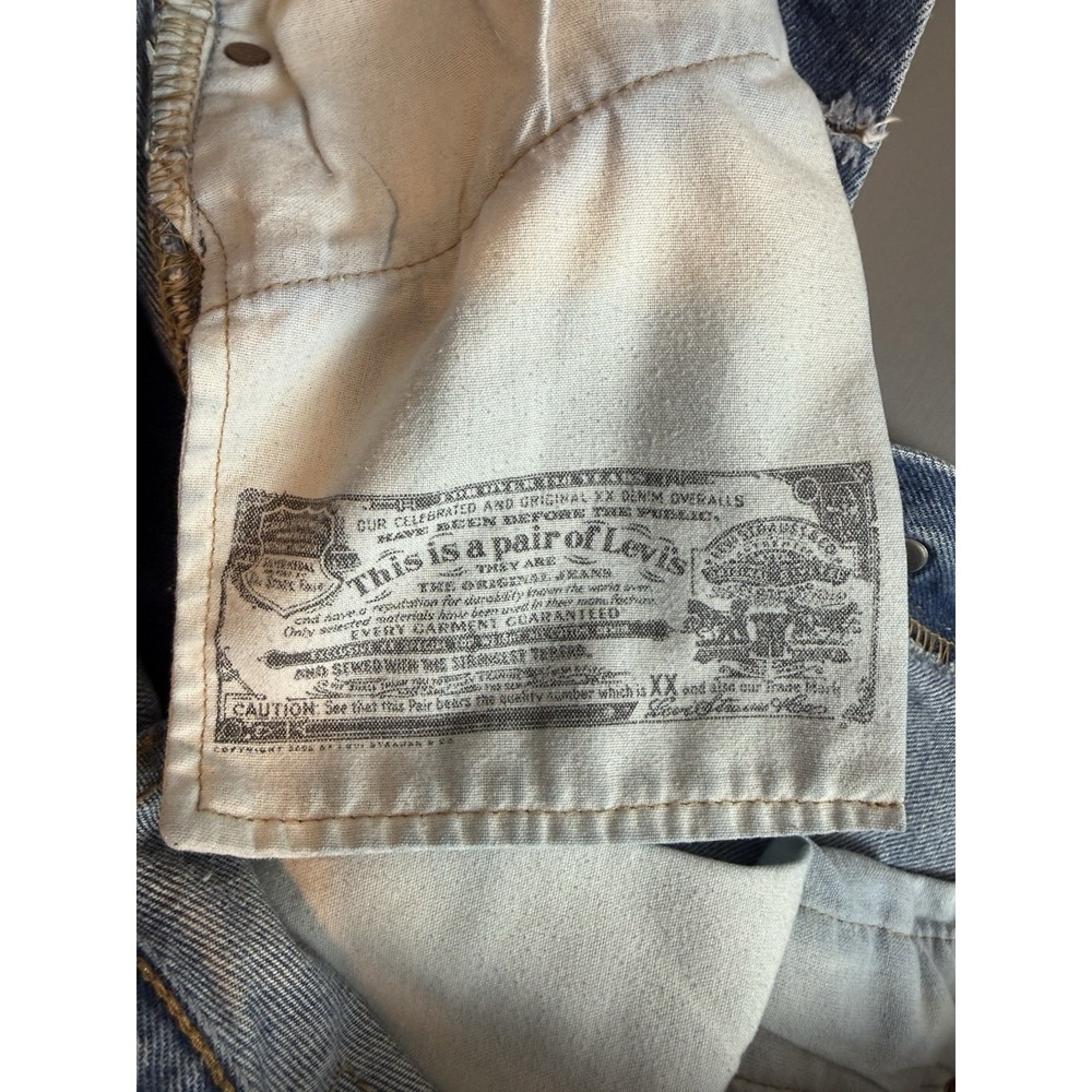 Levis 501xx Y2K Vintage Jean Sz 29x36 Womens Medium Wash Blue Long Boho Western - Picture 9 of 11